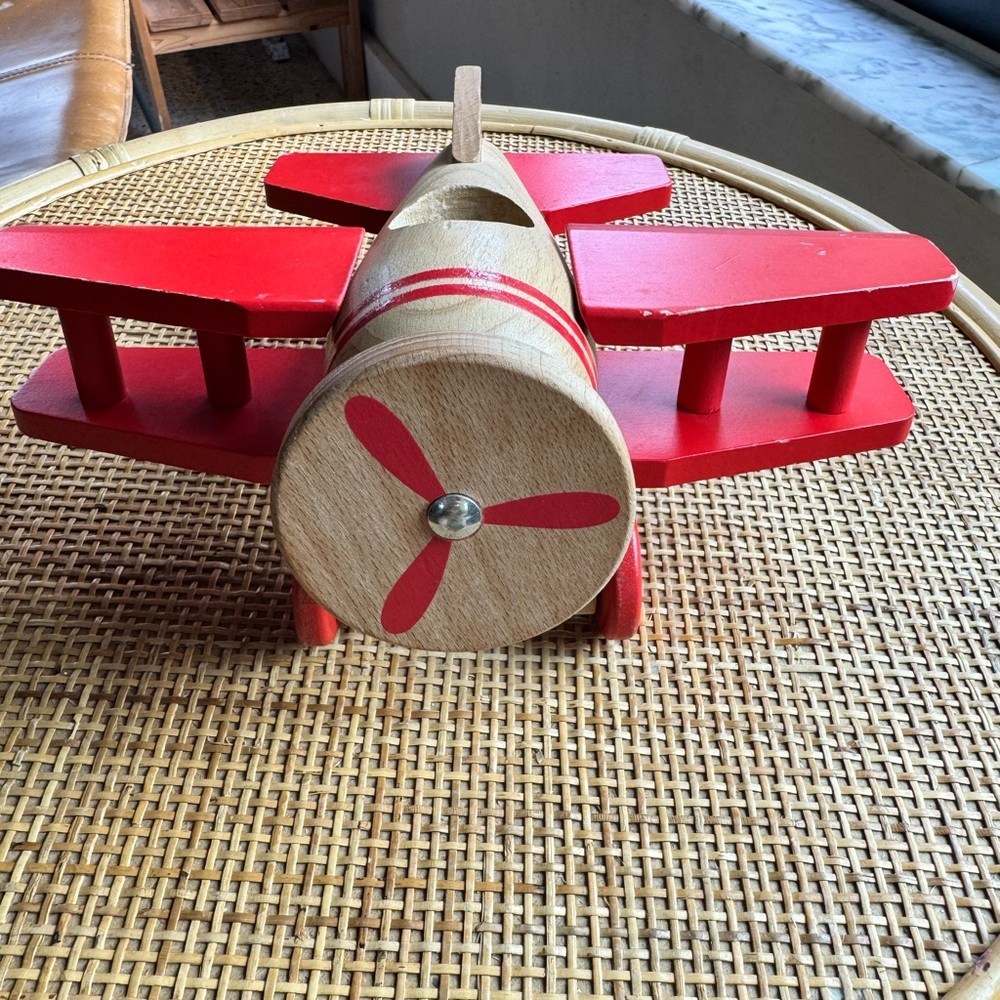 Magnolia Wooden Red Airplane
